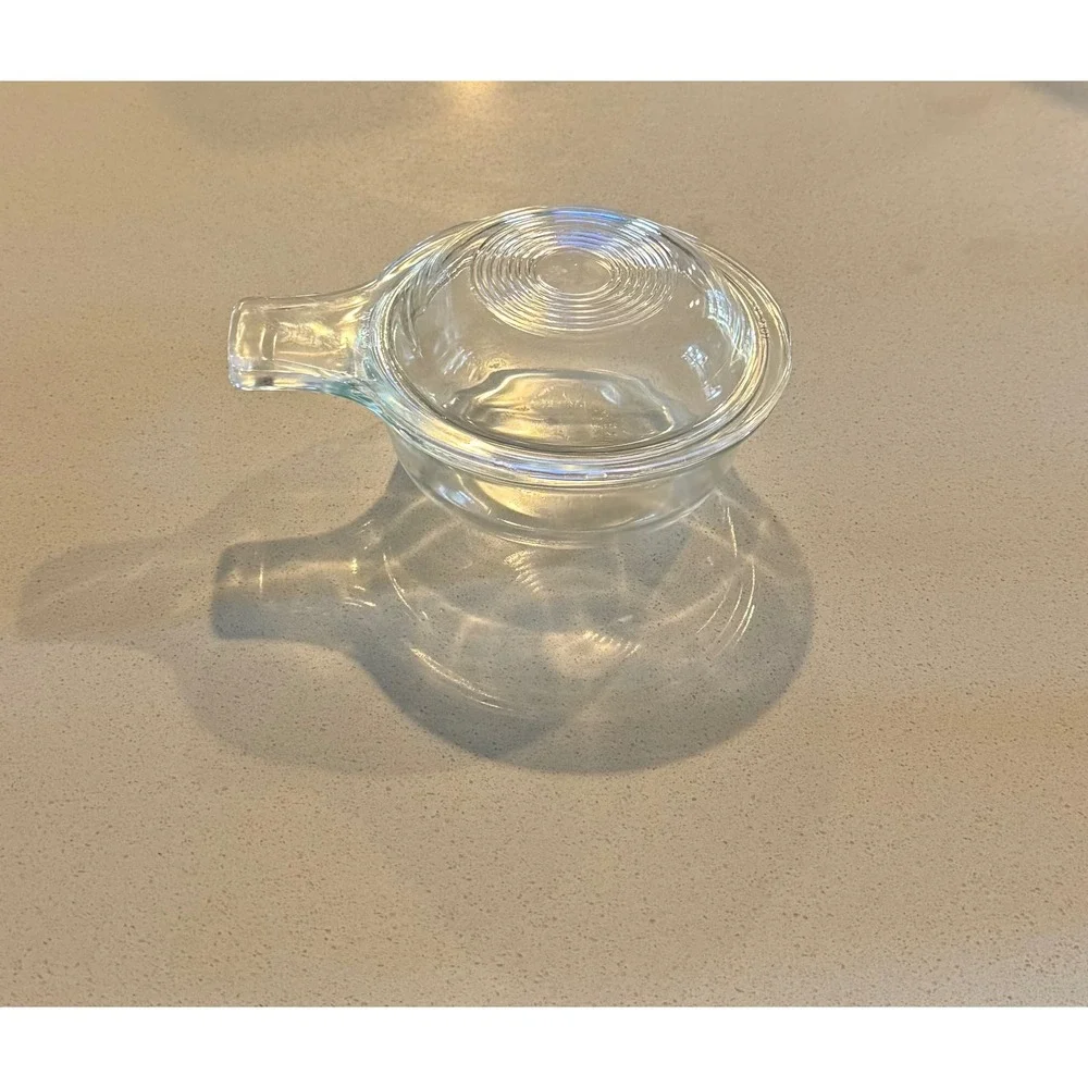 Vintage Pyrex Grab-It Personal Casserole 601-B Clear Glass 550ml with Lid